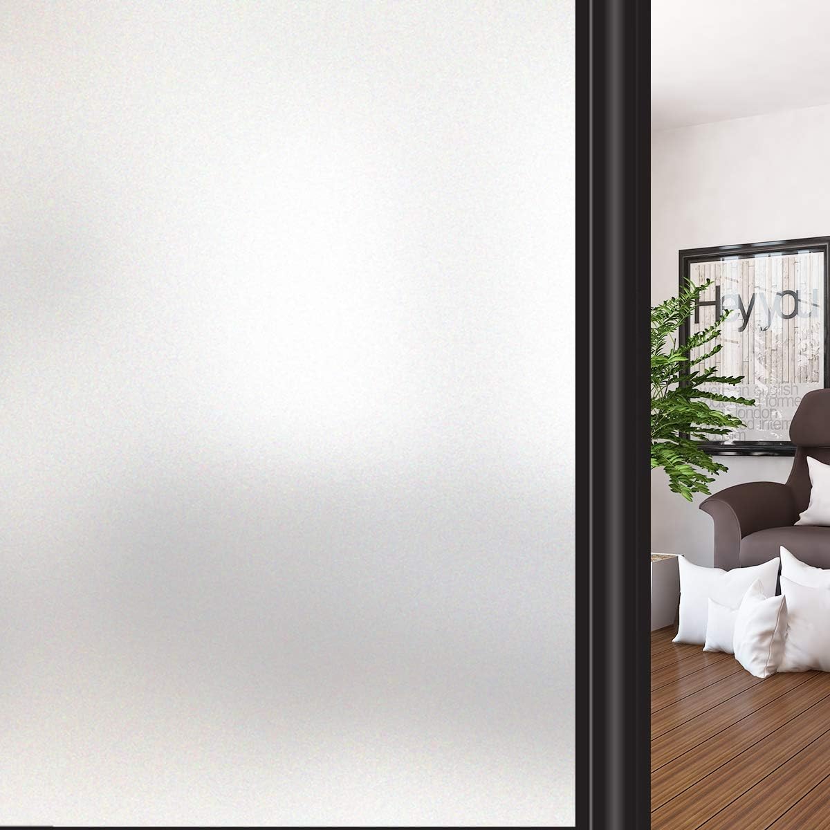 Home Bathroom Window Tint - فيلم نافذة للخصوصية، غير شفاف، يلتصق