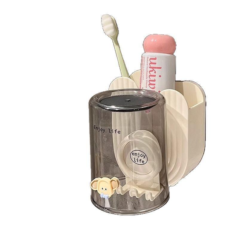 Toothbrush Holder Set - حامل جداري لتخزين معجون الأسنان وفرشاة