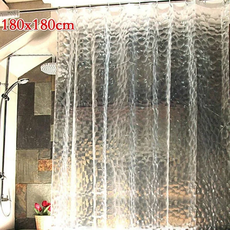 Shower Curtain Liner - ستارة دش حمام ثلاثية الأبعاد شفافة
