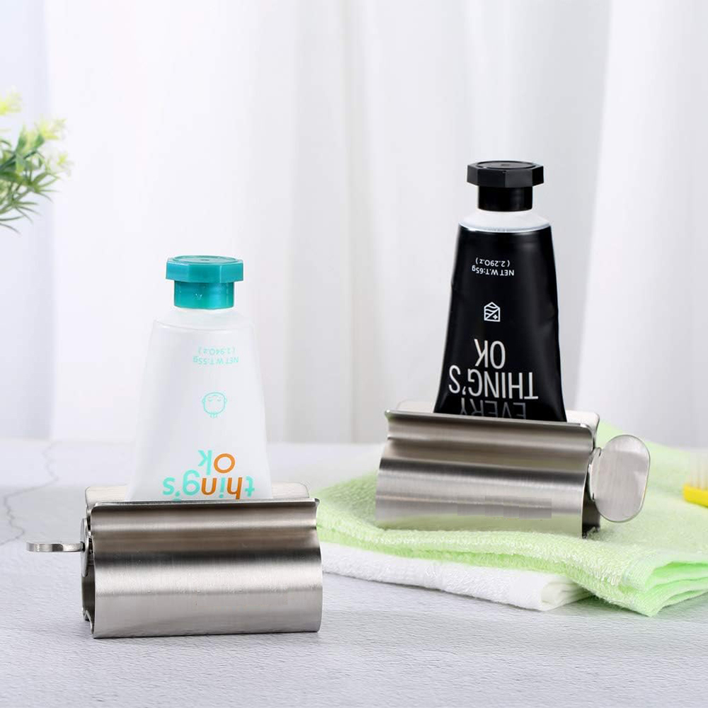 Home Bathroom Gadgets - عصارة معجون أسنان يدوية من الستانلس