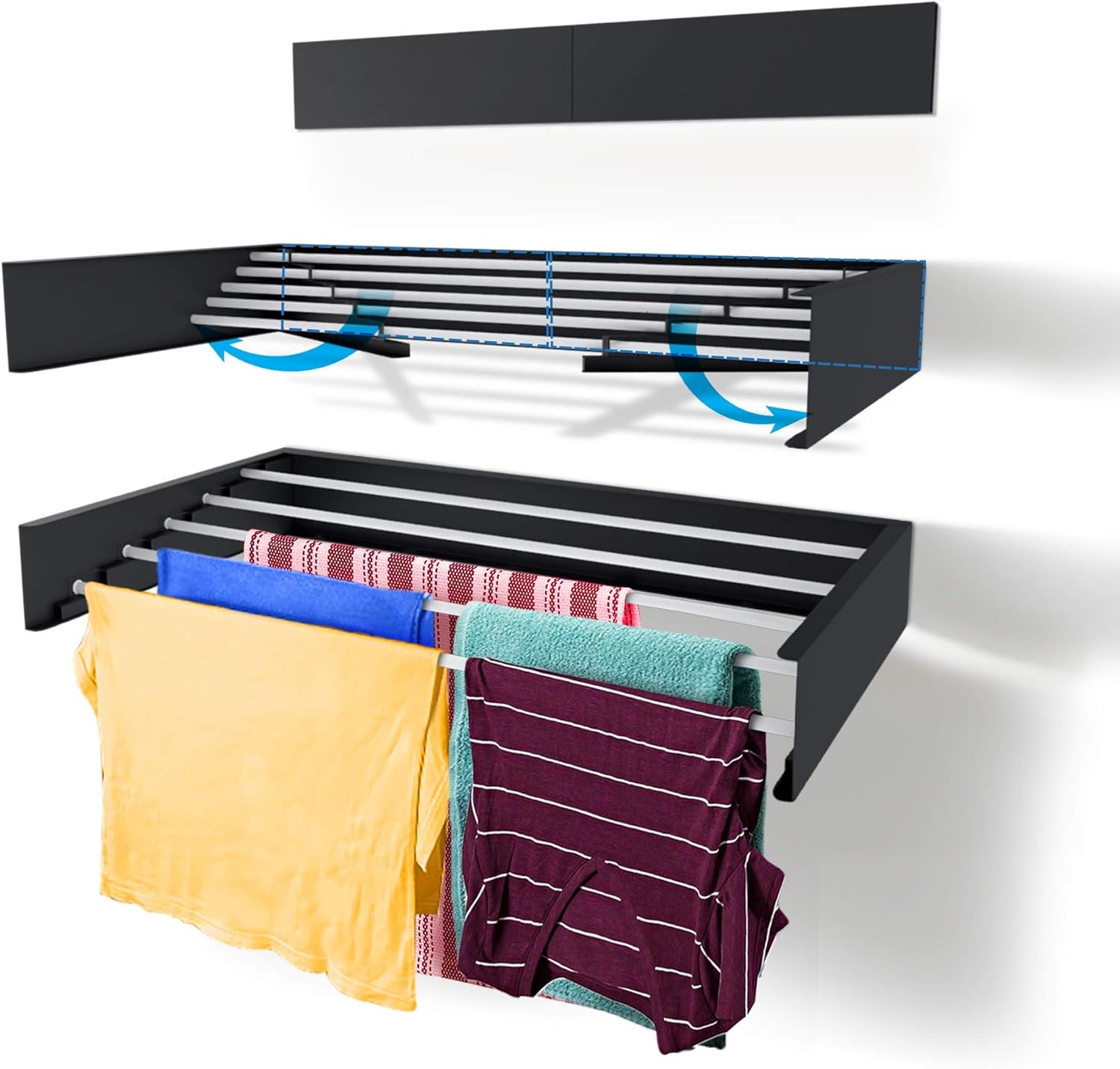 Towel Bar Stainless - 80 سنتيمتر الحائط الغسيل تجفيف الرف