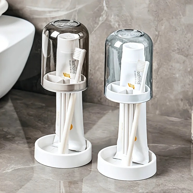 Toothbrush Holder Set - حامل فرشاة أسنان ومعجون أسنان بلاستيكي