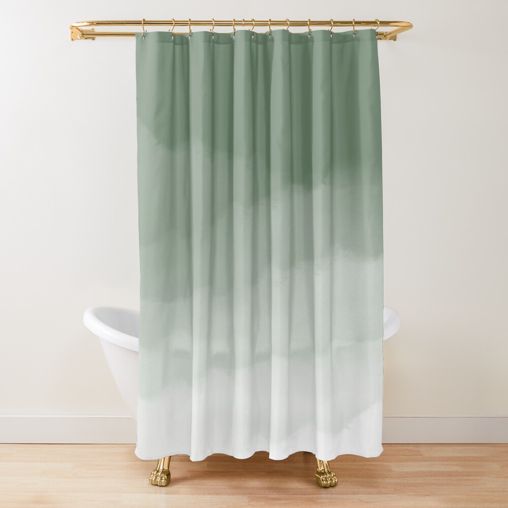 Shower Curtain Liner - ستارة حمام بتصميم أومبري بلون أخضر
