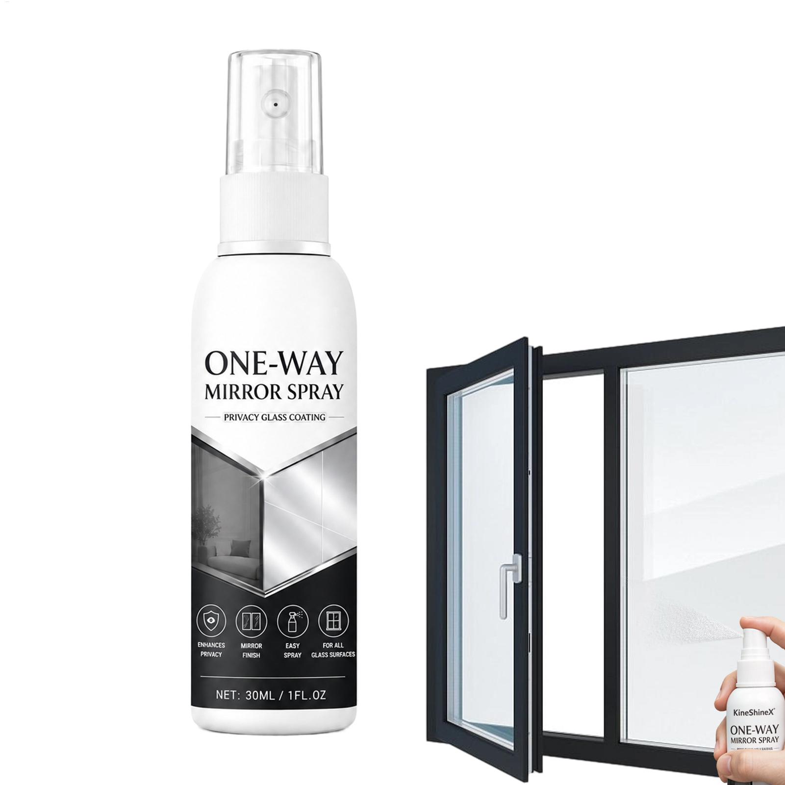 Home Bathroom Window Tint - رذاذ نوافذ بتأثير المرآة 30 مل،