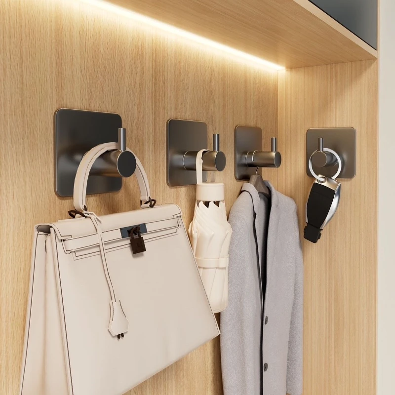 Towel Bar Stainless - 1-5 قطع خطافات تعليق ذاتية اللصق