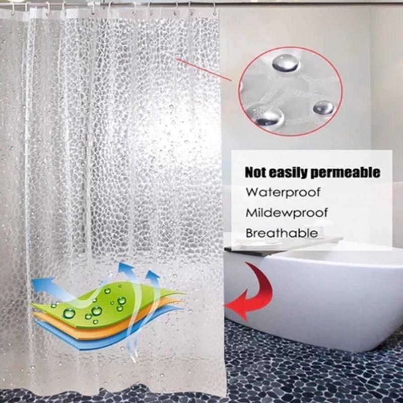 ستارة حمام شفافة من مادة PEVA  - مراجعة Shower Curtain Liner وسعره