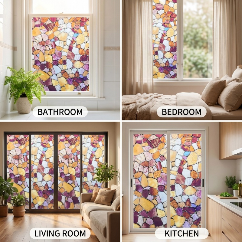    فيلم نوافذ للخصوصية، فينيل - مراجعة Home Bathroom Window Tint وسعره