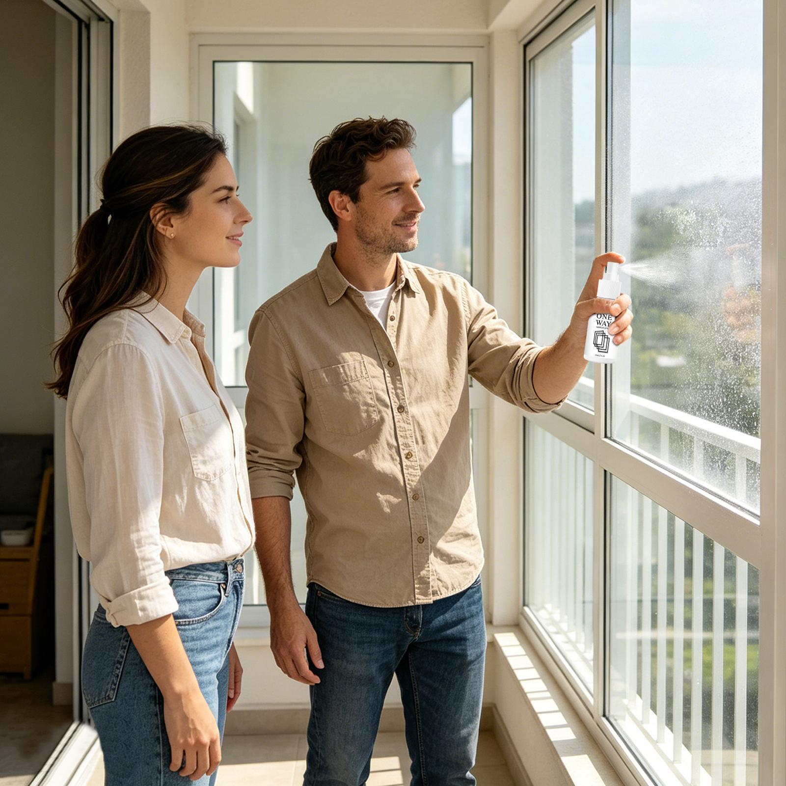 بخاخ منظف زجاج فوري مضاد للتوه - مراجعة Home Bathroom Window Tint وسعره