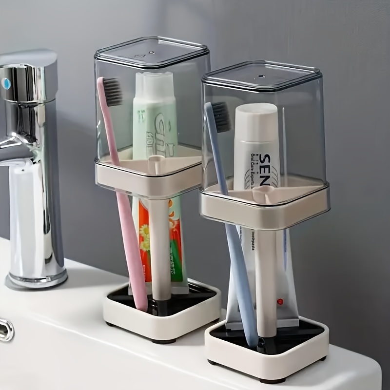 1 حامل فرشاة الأسنان مع كوب غس - مراجعة Toothbrush Holder Set وسعره