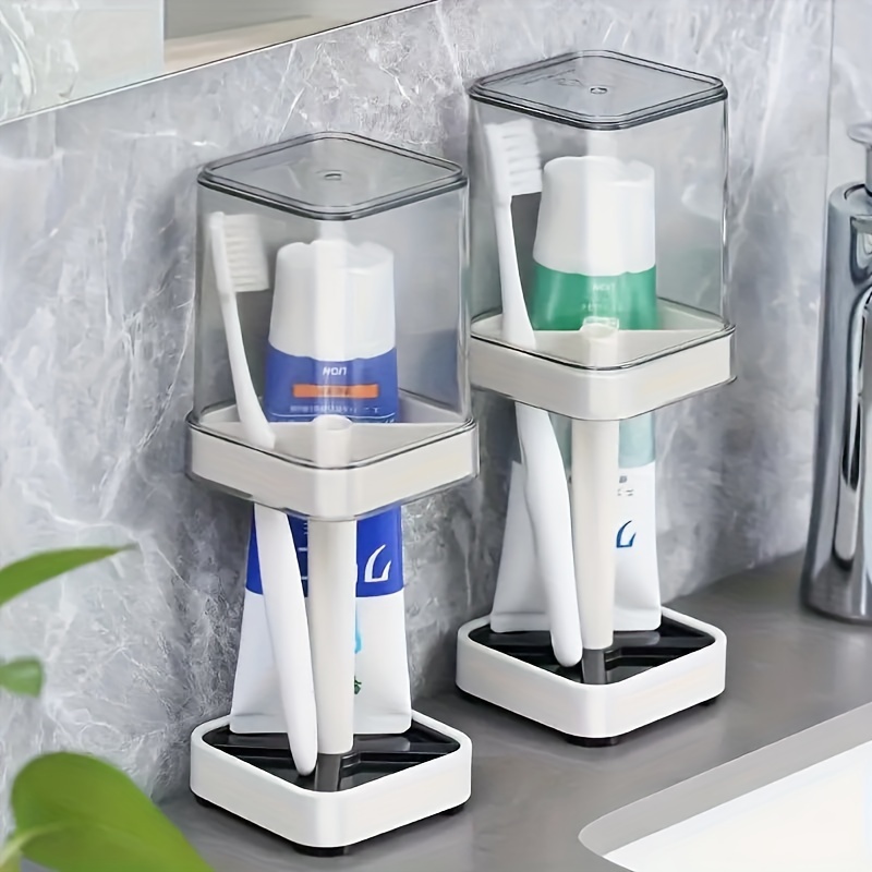 1 حامل فرشاة الأسنان مع كوب غس - مراجعة Toothbrush Holder Set وسعره