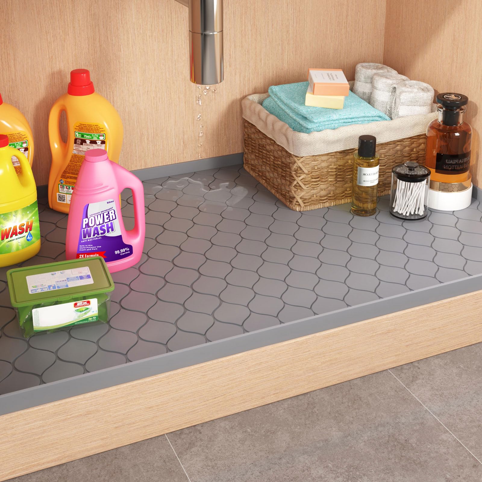 حصيرة سيليكون تحت الحوض، أدوات - مراجعة Home Bathroom Gadgets وسعره