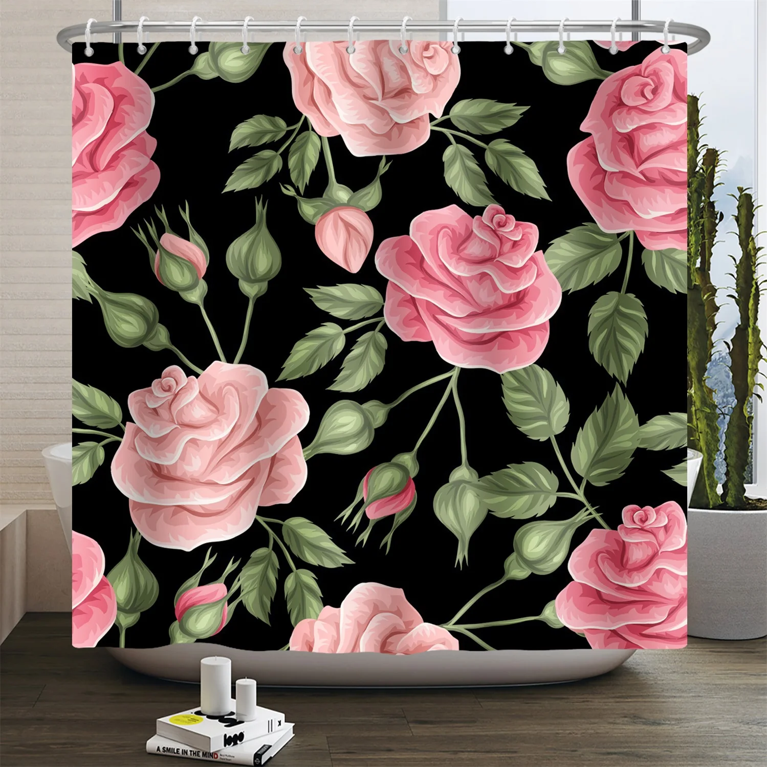 ستارة حمام بتصميم أوراق الأوكا - مراجعة Shower Curtain Liner وسعره
