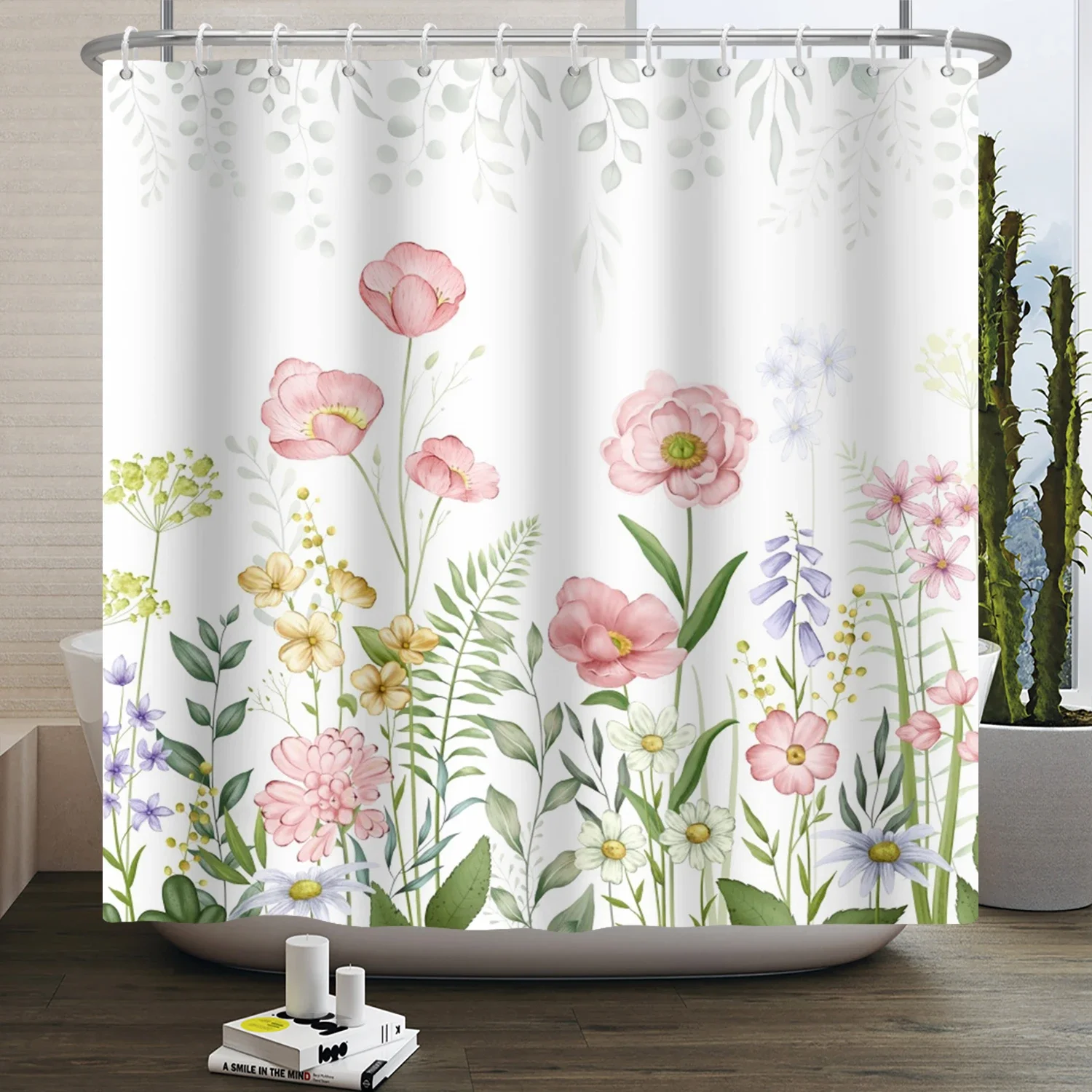 ستارة حمام بتصميم أوراق الأوكا - مراجعة Shower Curtain Liner وسعره