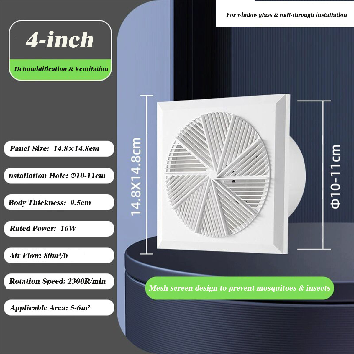 مروحة تهوية نافذة مقاومة للبعو - مراجعة Home Bathroom Vent Fans وسعره