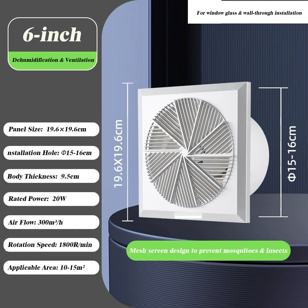 مروحة تهوية نافذة مقاومة للبعو - مراجعة Home Bathroom Vent Fans وسعره