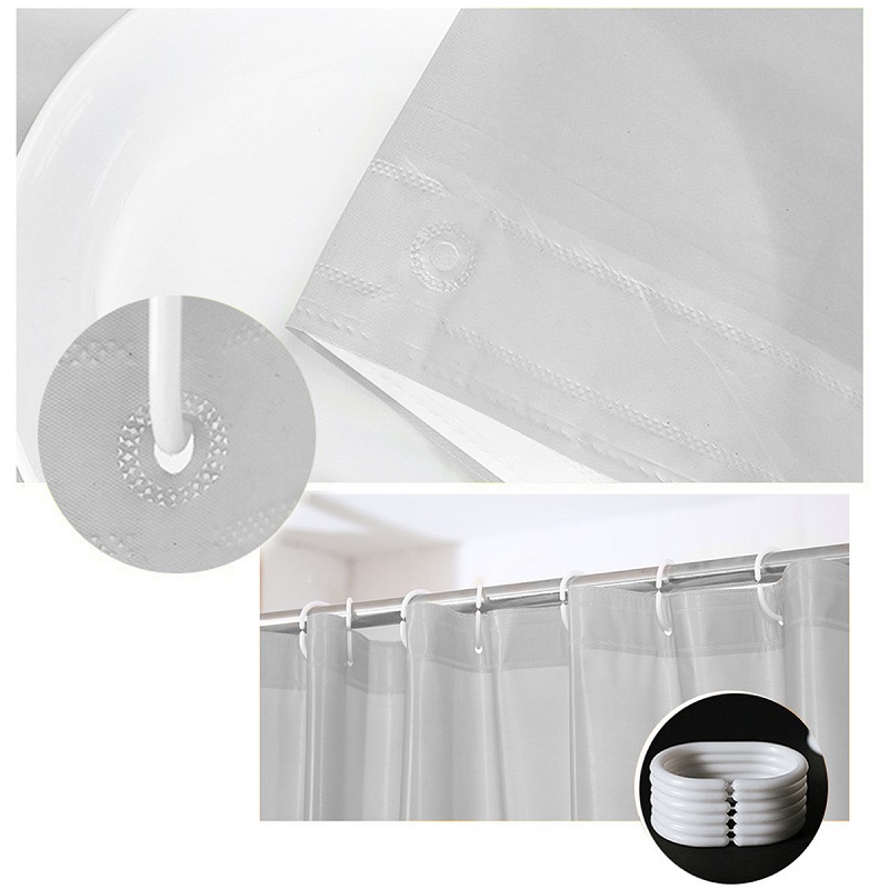 PEVA ستارة دش مقاومة للماء الع - مراجعة Shower Curtain Liner وسعره