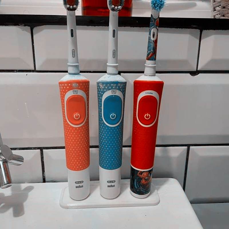 فرشاة أسنان كهربائية بطباعة ثل - مراجعة Toothbrush Holder Set وسعره