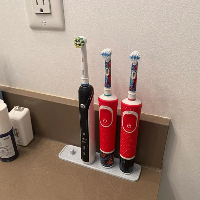 فرشاة أسنان كهربائية بطباعة ثل - مراجعة Toothbrush Holder Set وسعره