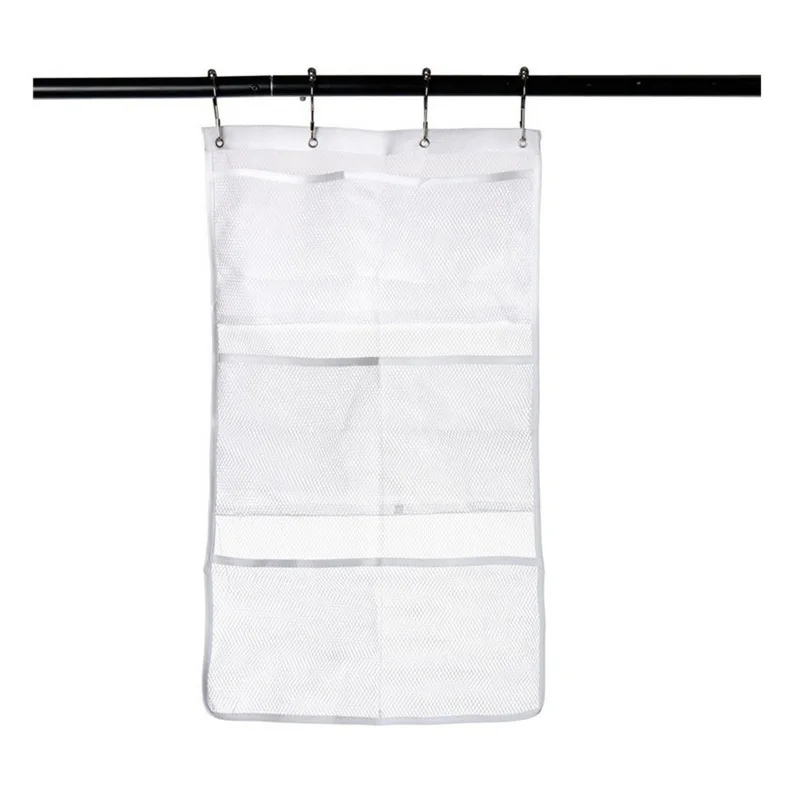 مجموعة واحدة من 6 أكياس شبكية  - مراجعة Shower Curtain Liner وسعره