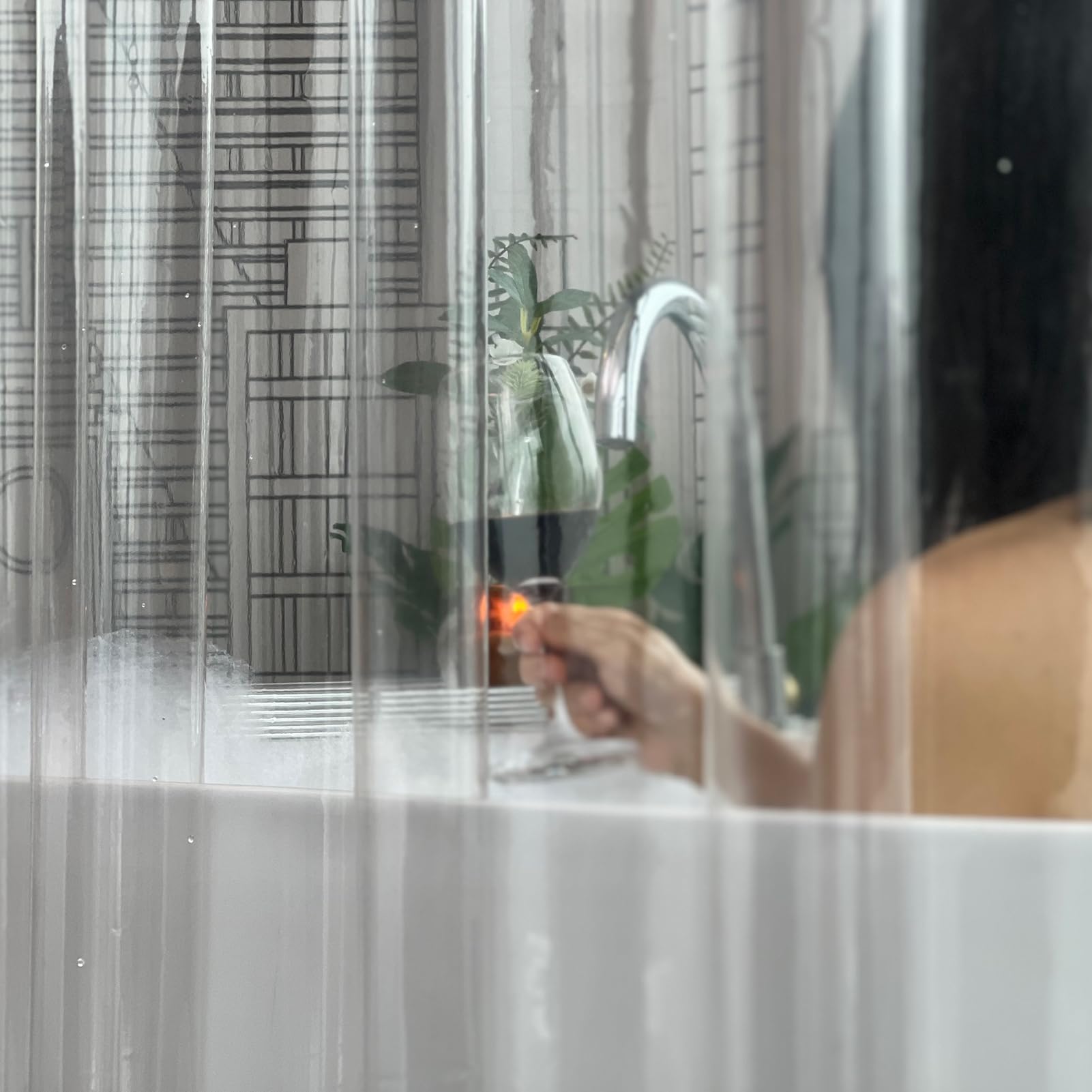 ستائر حمام بلاستيكية شفافة مقا - مراجعة Shower Curtain Liner وسعره