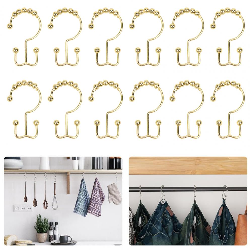 مجموعة من 12 حلقة ستارة دش معد - مراجعة Shower Curtain Liner وسعره