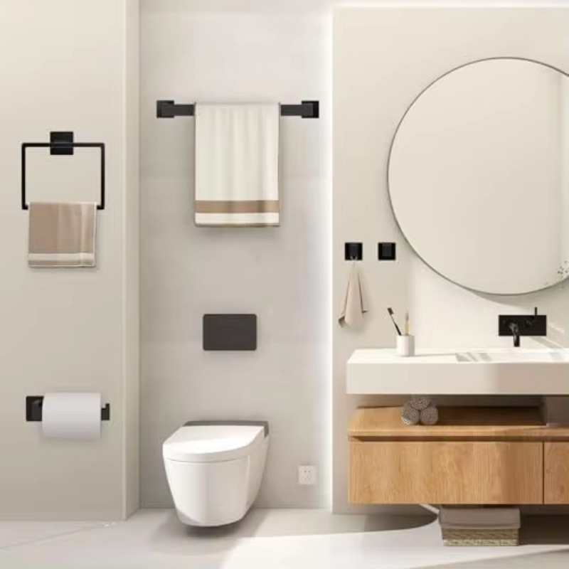 طقم إكسسوارات حمام حائطي من ال - مراجعة Towel Bar Stainless وسعره