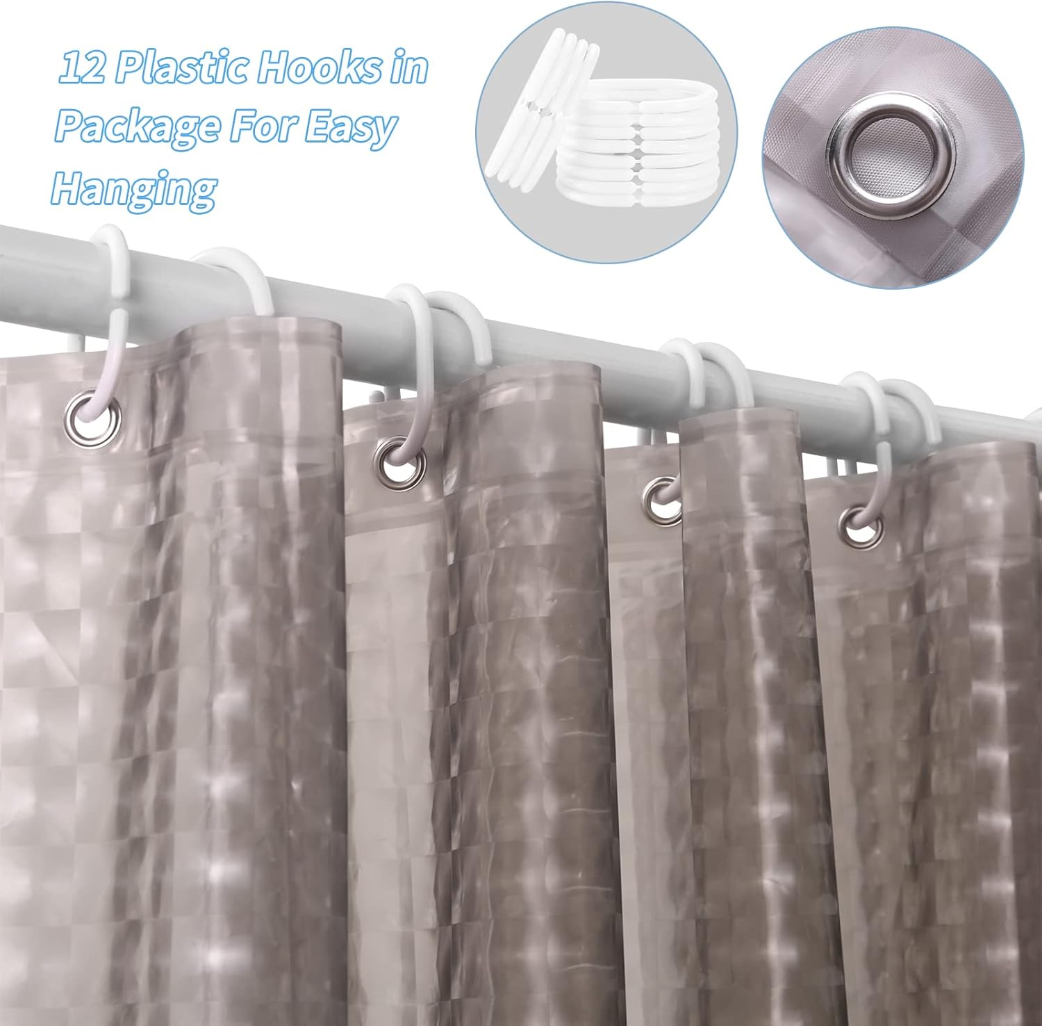 قطعة واحدة من ستارة الدش الكري - مراجعة Shower Curtain Liner وسعره