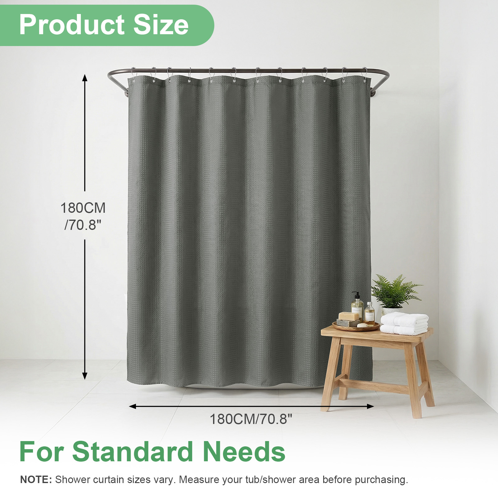 ستارة دش وافل 180x180 سم من قم - مراجعة Shower Curtain Liner وسعره