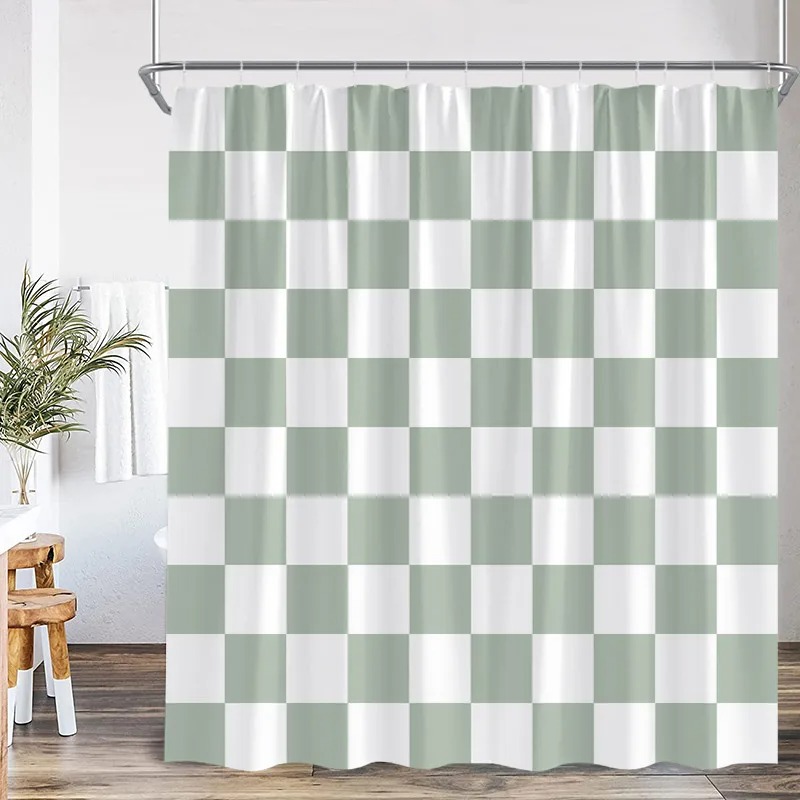 أبيض وأسود تحقق دش الستار الأز - مراجعة Shower Curtain Liner وسعره
