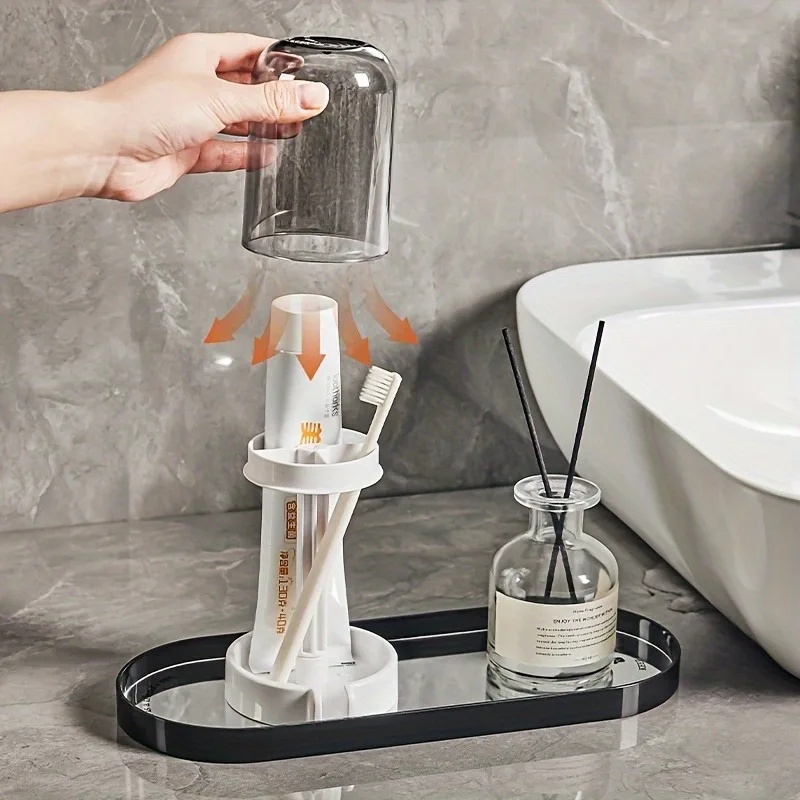 حامل فرشاة أسنان ومعجون أسنان  - مراجعة Toothbrush Holder Set وسعره