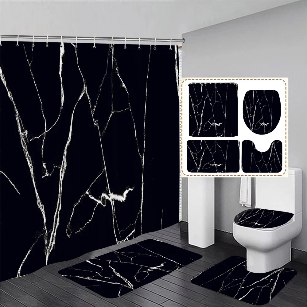 مجموعة ستائر الدش الرخامية الس - مراجعة Shower Curtain Liner وسعره