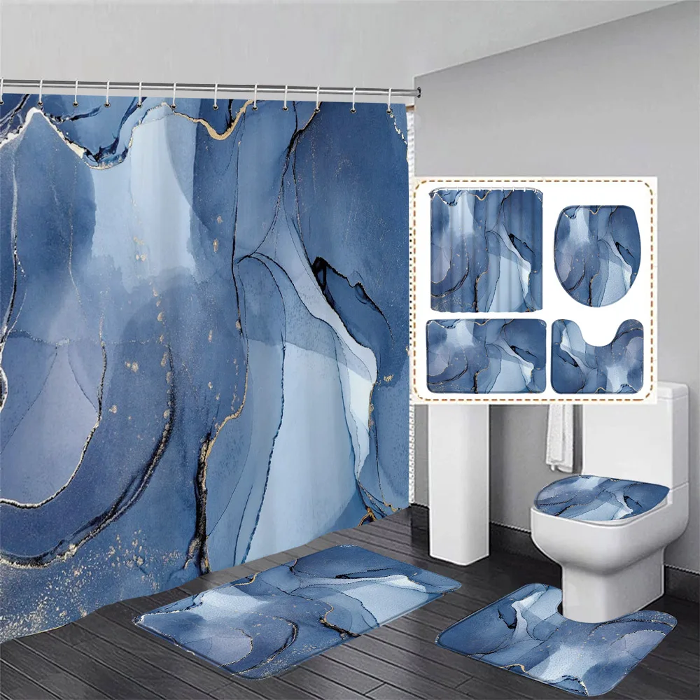 مجموعة ستائر الدش الرخامية الس - مراجعة Shower Curtain Liner وسعره