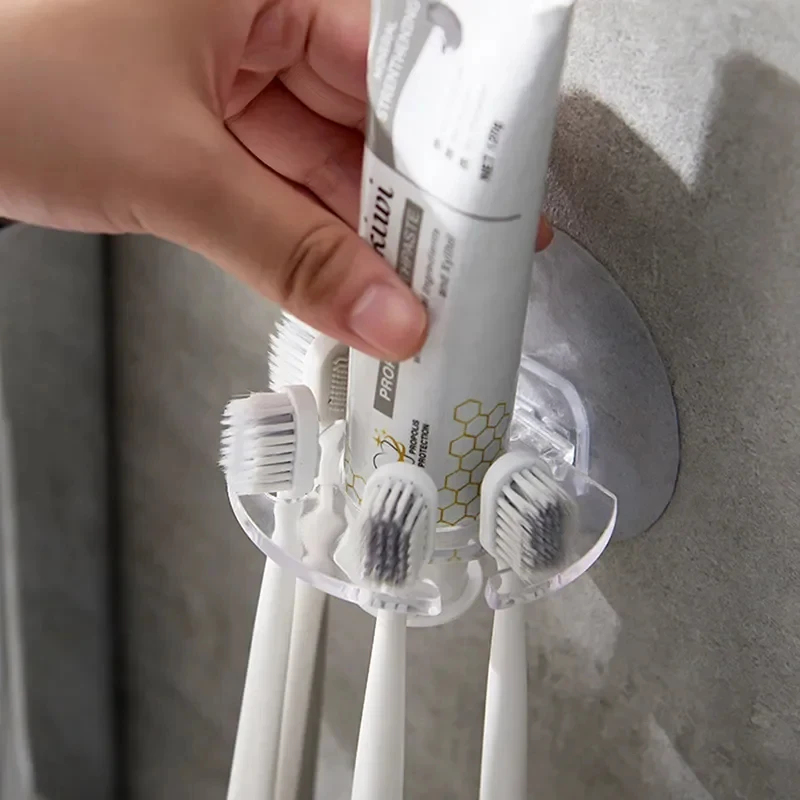 1/3 قطعة موزع معجون أسنان ذاتي - مراجعة Toothbrush Holder Set وسعره