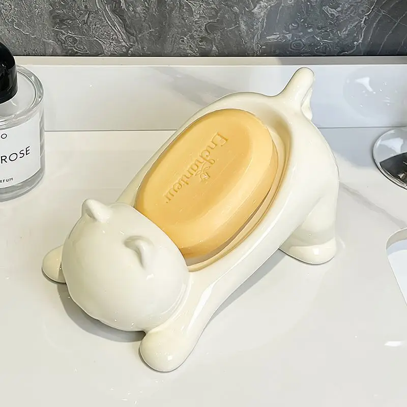 حامل صابون على شكل قطة لطيفة،  - مراجعة Home Bathroom Gadgets وسعره