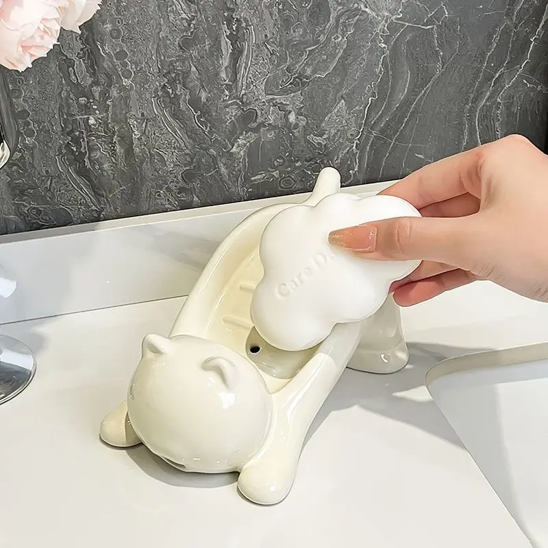حامل صابون على شكل قطة لطيفة،  - مراجعة Home Bathroom Gadgets وسعره